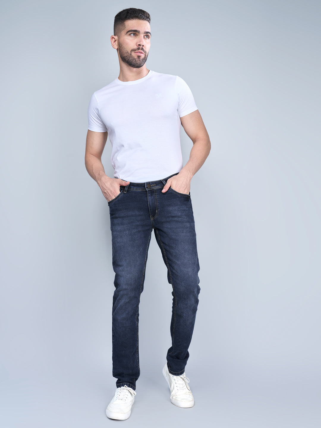 STEAMZ Indigo Mens Denim Comfort Fit Jeans