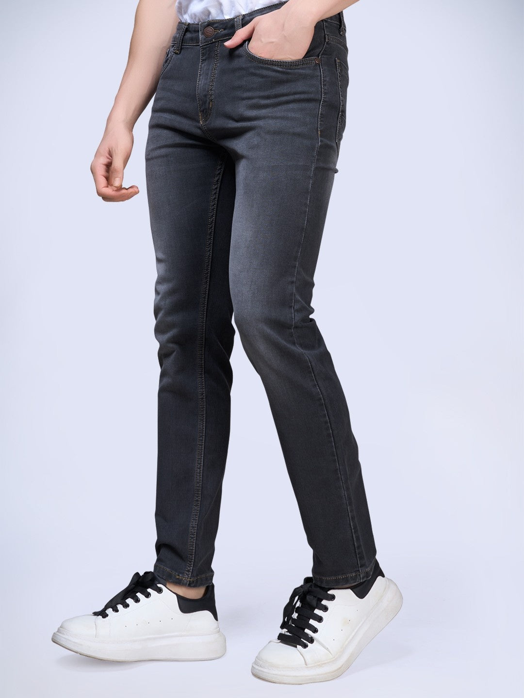 STEAMZ Rino Grey Comfort Fit Jeans